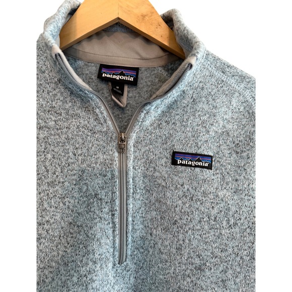 Patagonia Womens Better Sweater 1/4 Zip Pullover Fleece Blue Gray Medium - Picture 2 of 5